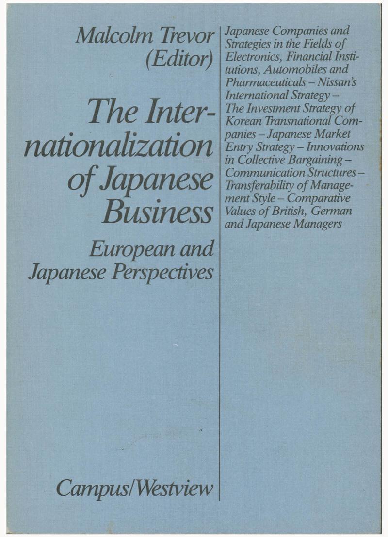 Image for The Internationalization of Japanese Business: European and Japanese Perspectives