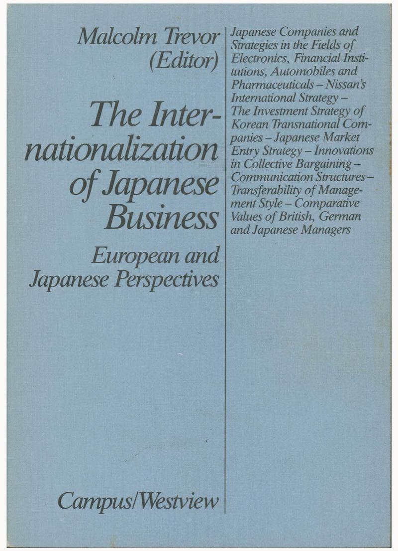 Image for The Internationalization of Japanese Business: European and Japanese Perspectives