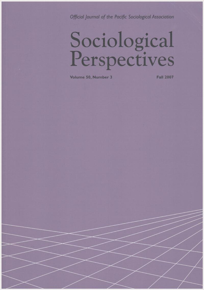 Image for Sociological Perspectives (Vol. 50, No. 3, Fall 2007)