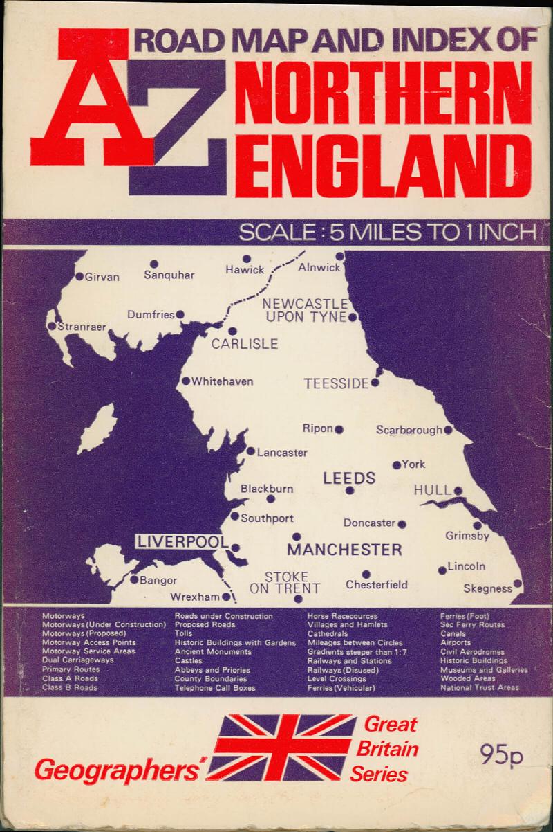 Image for Road Map and Index of A-Z Northern England (Geographers' Great Britain Series)