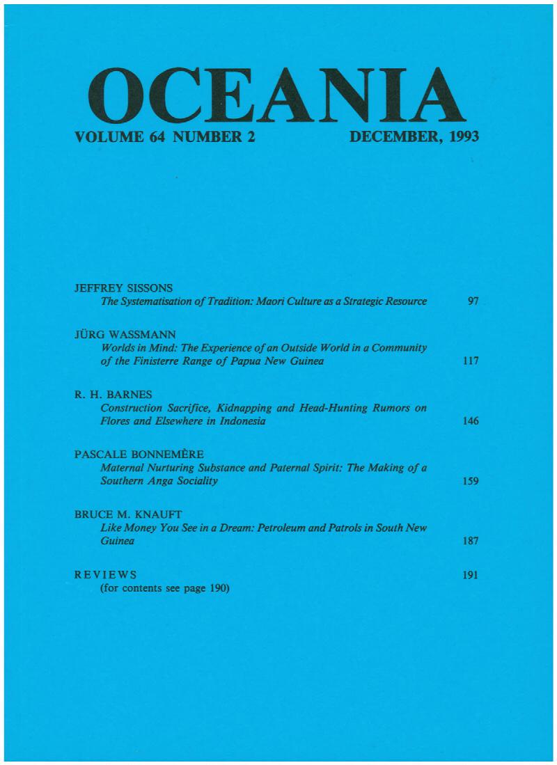 Image for Oceania Journal (December 1993, Volume 64, No 2)