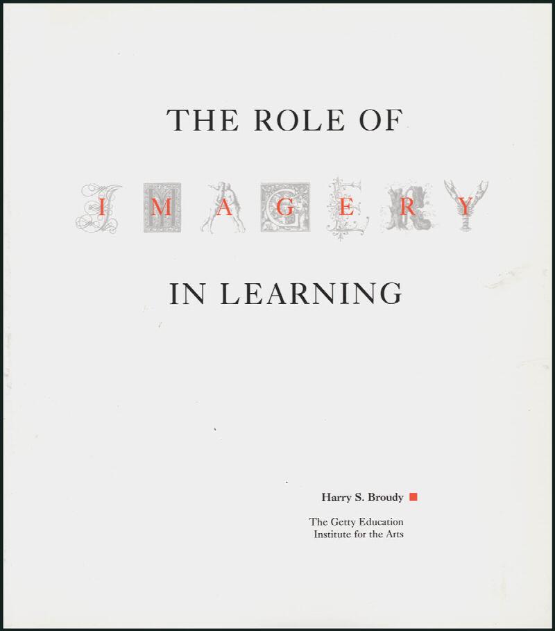 Image for The Role of Imagery in Learning (Occasional Paper Series)
