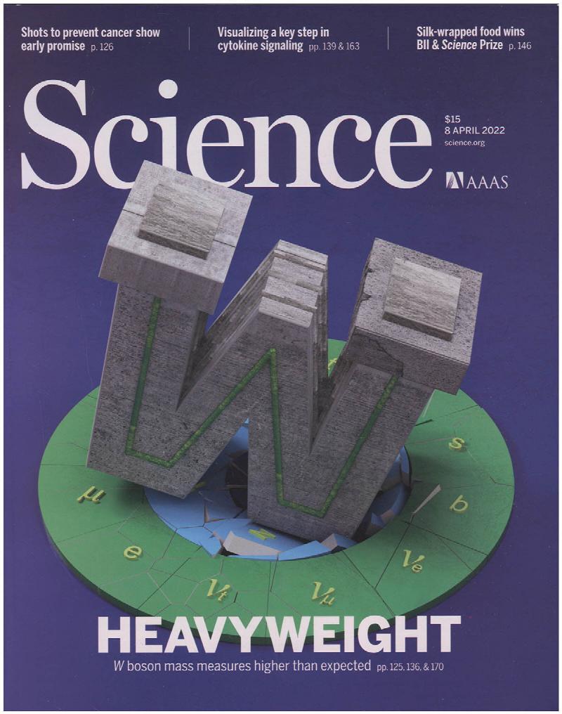 Image for Science Magazine: W Boson Mass (8 April 2022)