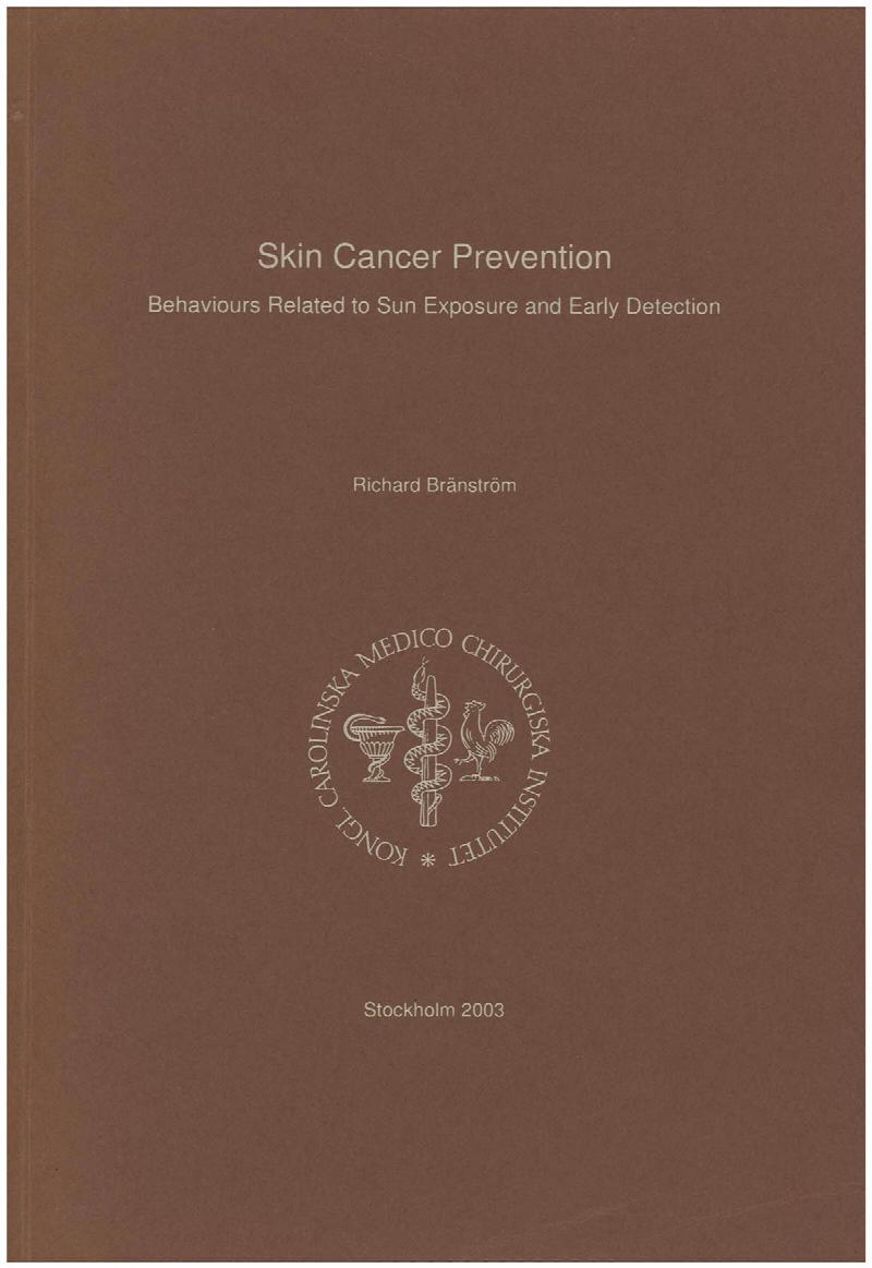 Image for Skin Cancer Prevention: Behaviours Relted to Sun Exposure and Early Detection