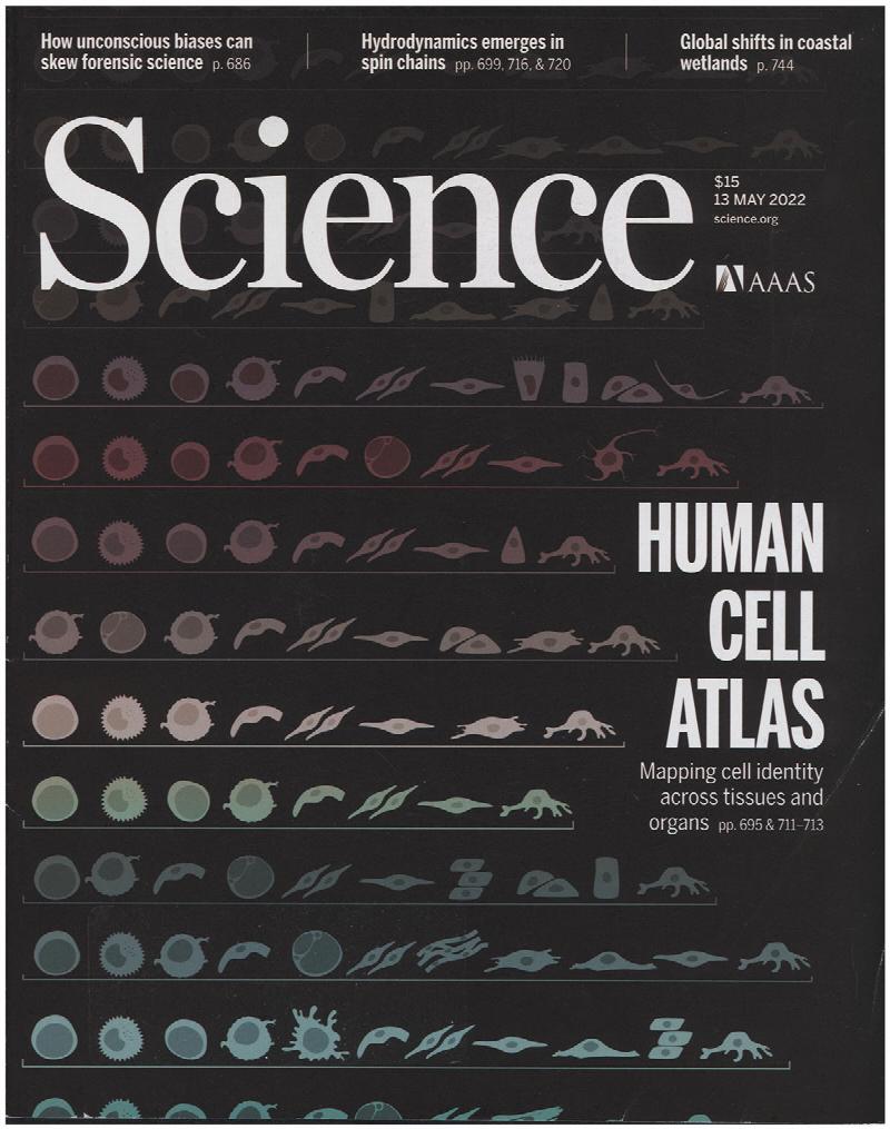 Image for Science Magazine: Features Human Cell Atlas (12 May 2022)