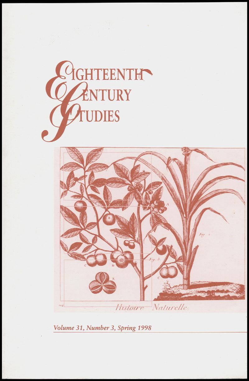 Image for Eighteenth-Century Studies (Volume 31, Number 3, Spring 1998)