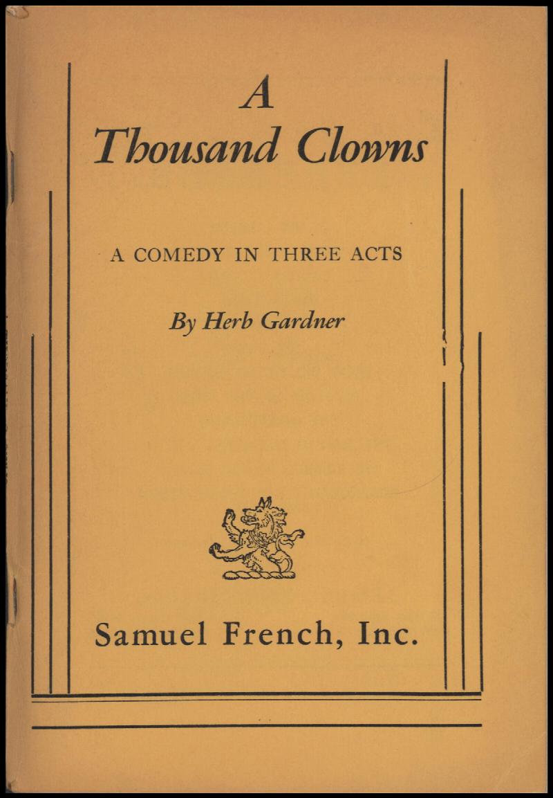 Image for A Thousand Clowns: A Play in Three Acts