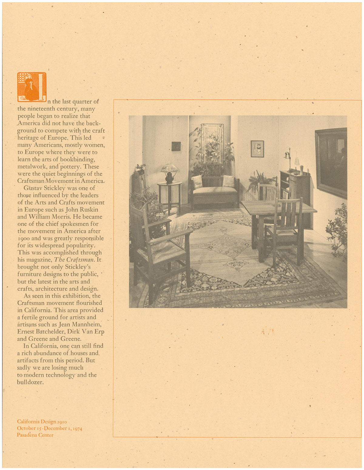 Gallery Brochure: California Design 1910