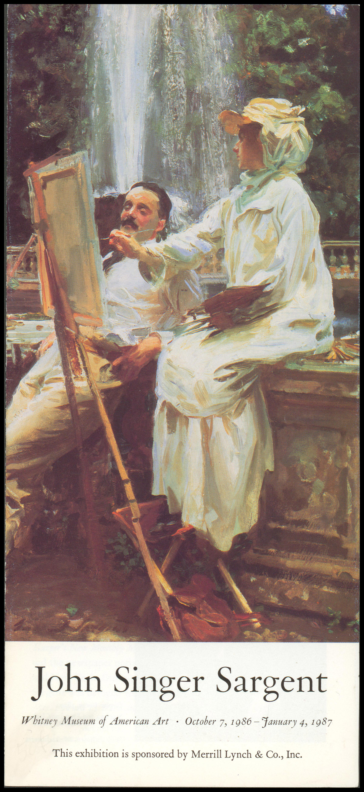 Exhibition Brochure: John Singer Sargent: Whitney Museum of American Art, Oct 7-1986-Jan 4, 1987