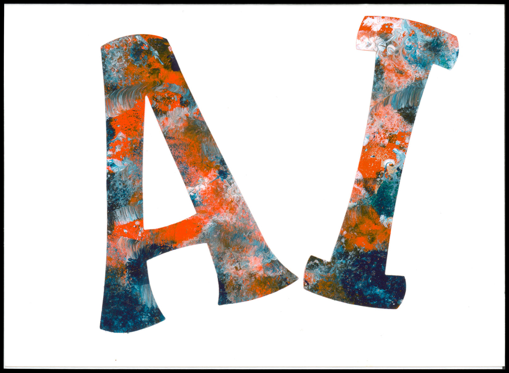 AI (Artificial Intelligence #1) (Handmade Greeting Card by Amy Ione, with envelope)