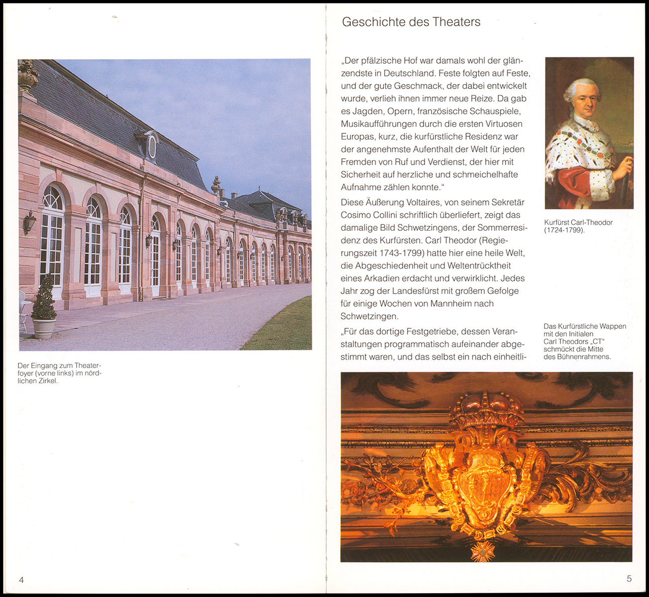 Rokokotheater Schloss Schwetzingen: Geschichte und Beschreibung des Theaters der ehemals kurfrstlichen Sommerresidenz Schwetzingen