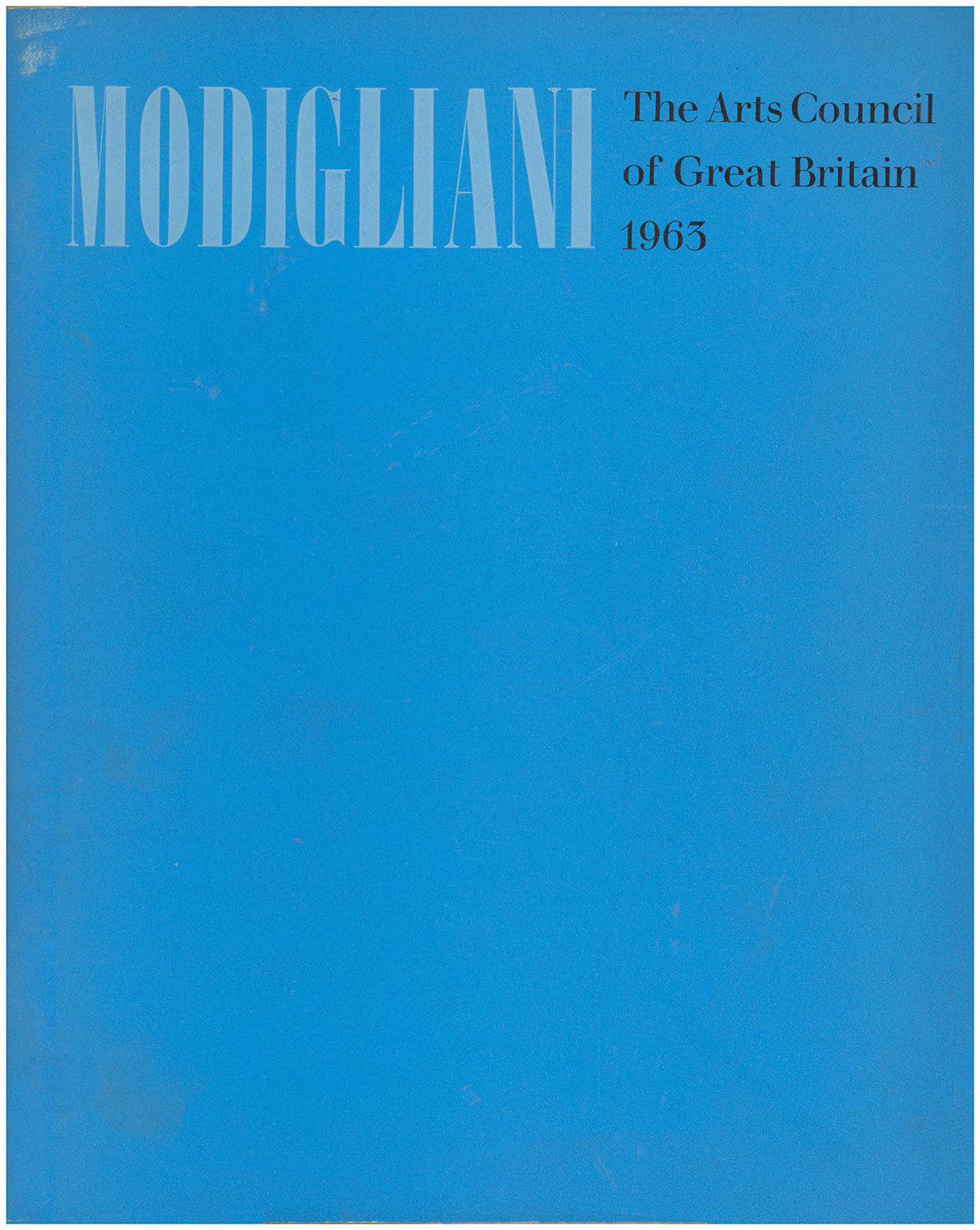 Modigliani: The Arts Council Of Great Britain 1963