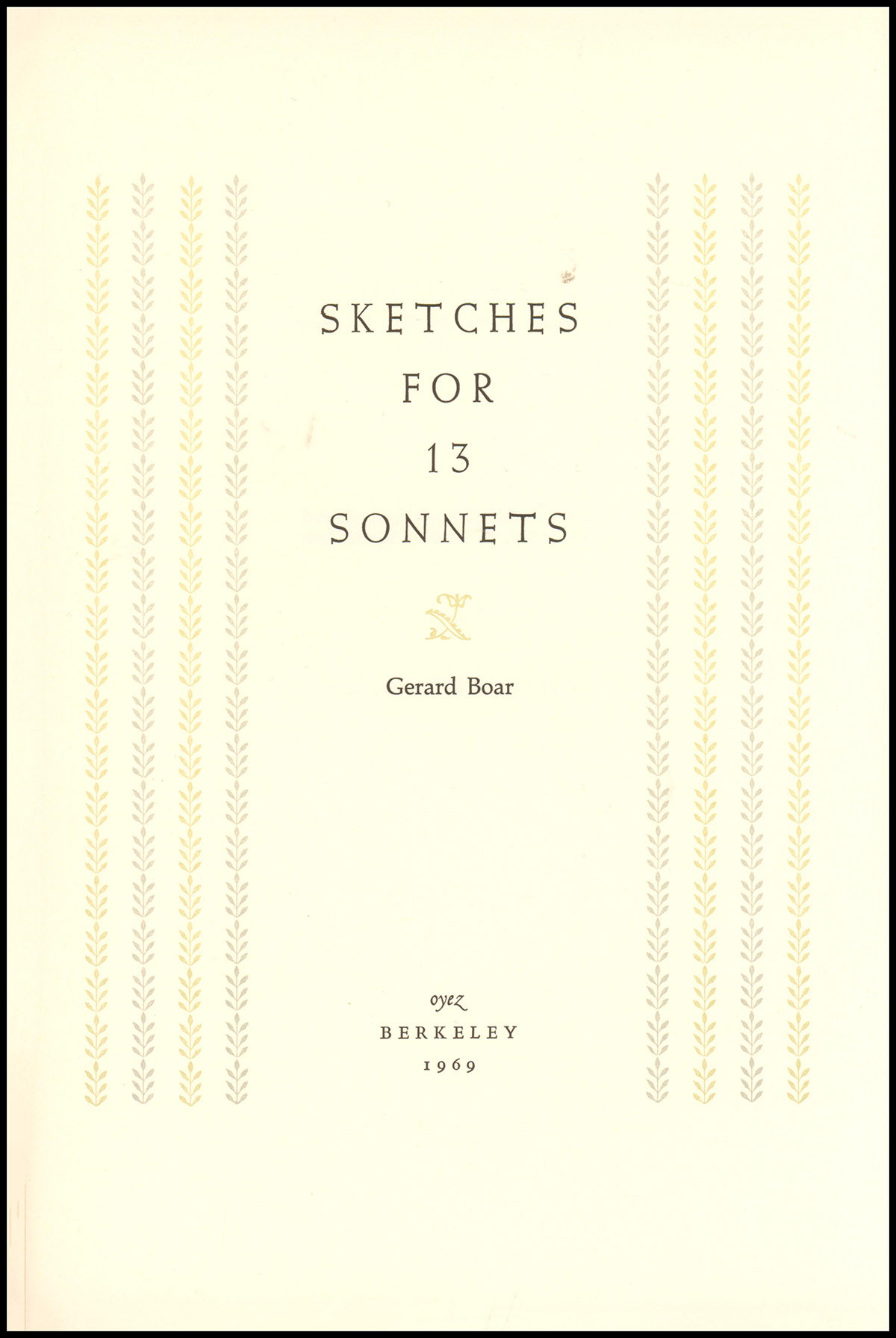 Sketches for 13 Sonnets