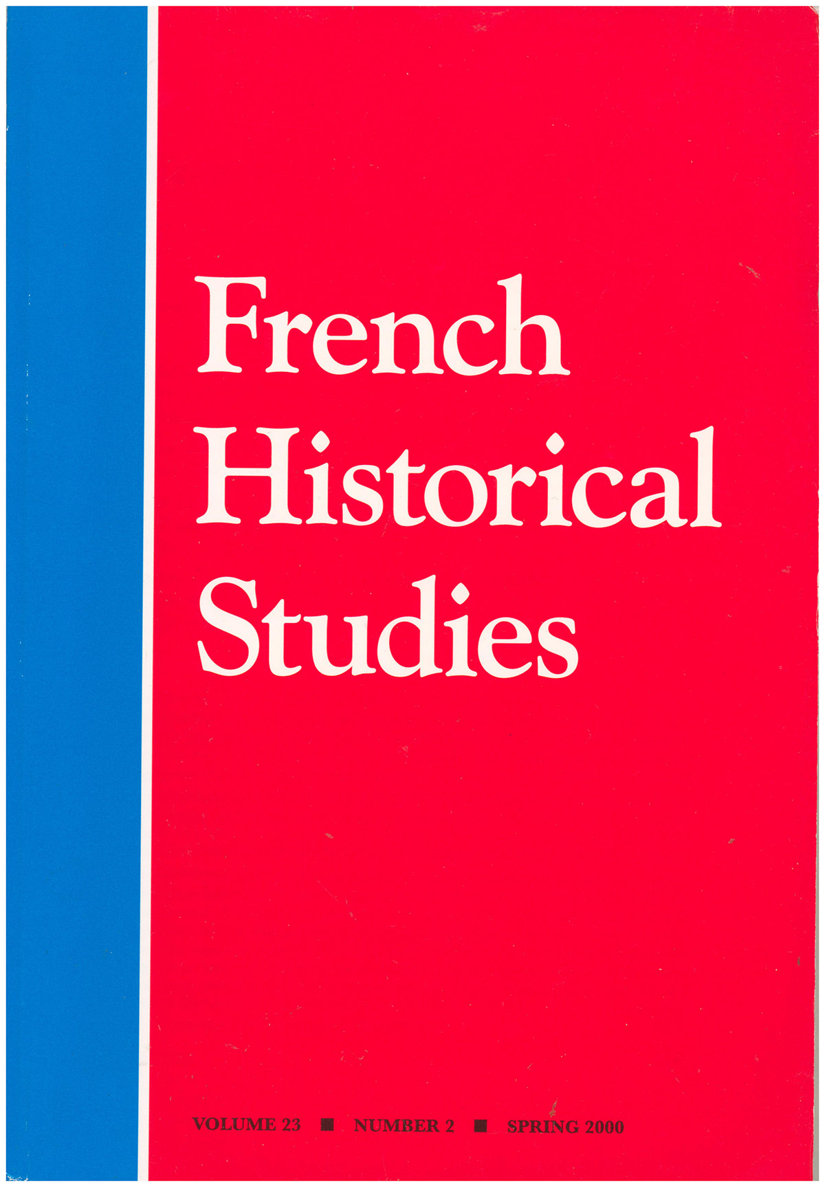 French Historical Studies (Vol 23, No. 2, Spring 2000)