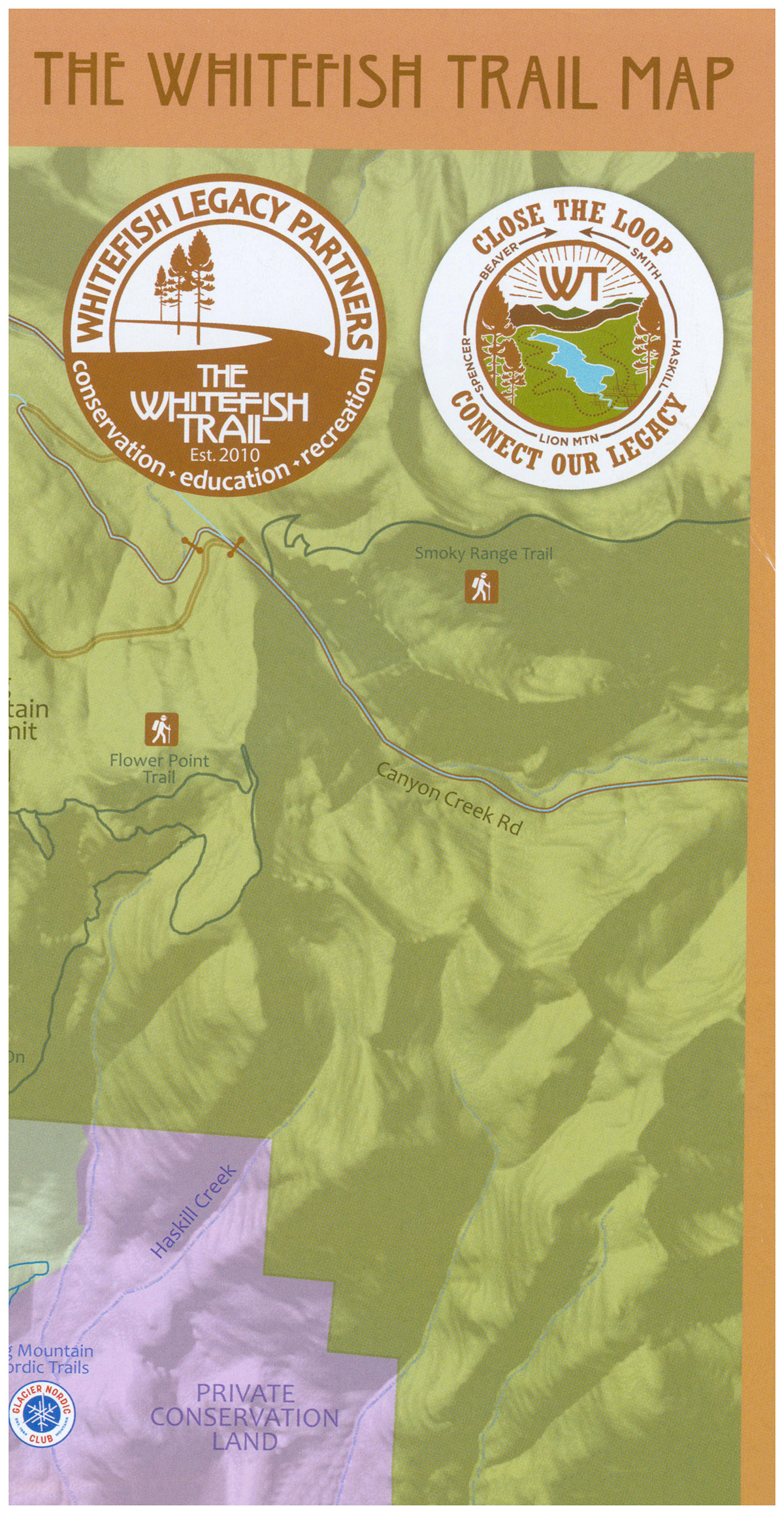 The Whitefish Trail Map (folded)