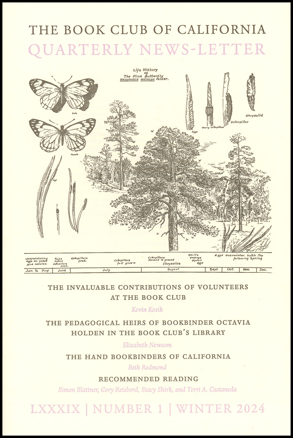 The Book Club of California Quarterly Newsletter (Volume 89, Number 1, Winter 2024)