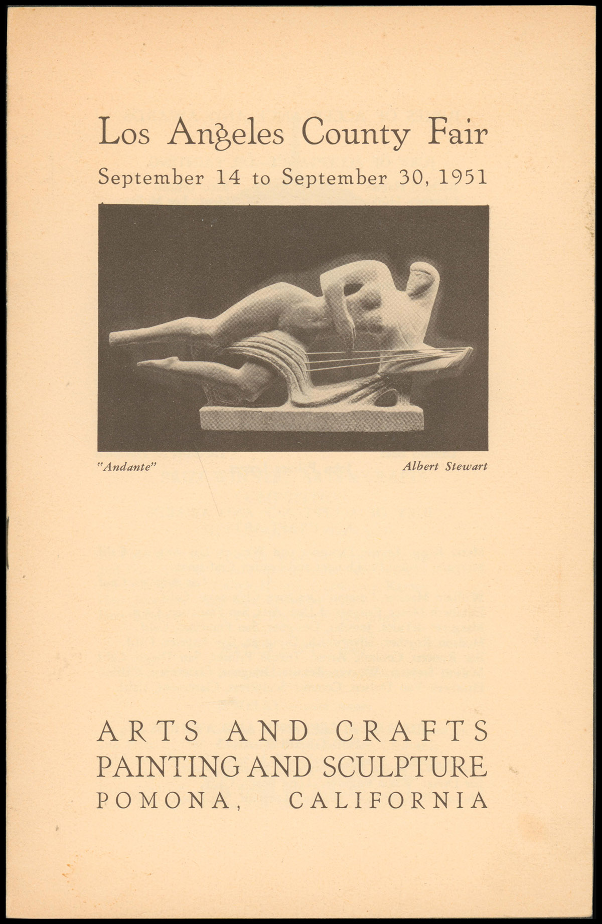 Los Angeles County Fair: September 14 to September 30, 1951 (Arts and Crafts, Painting and Sculpture)
