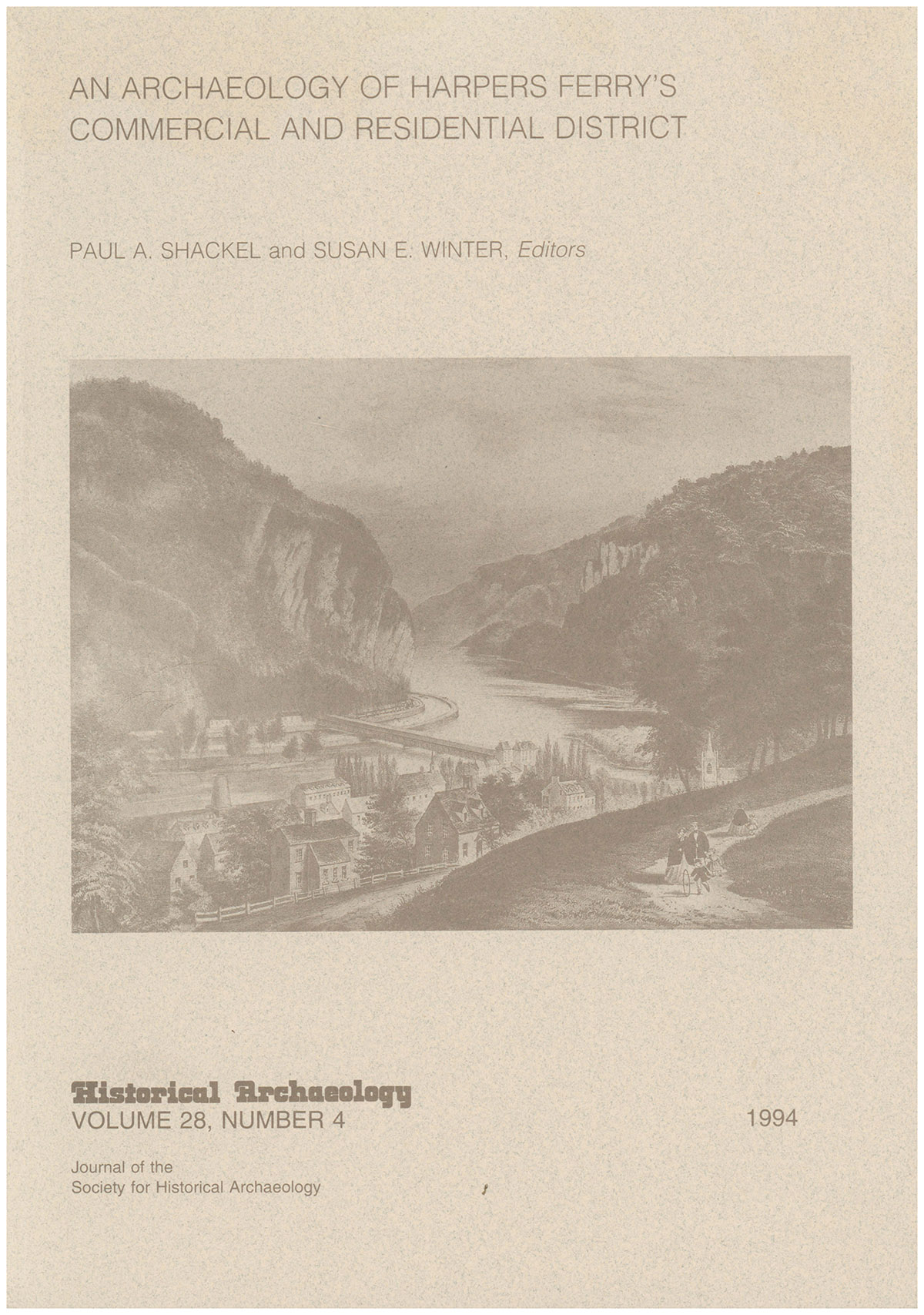 An Archaeology of Harpers Ferry's Commercial and Residential District (Journal of the Society for Historical Archaeology, Vol 28, No 4, 1994)