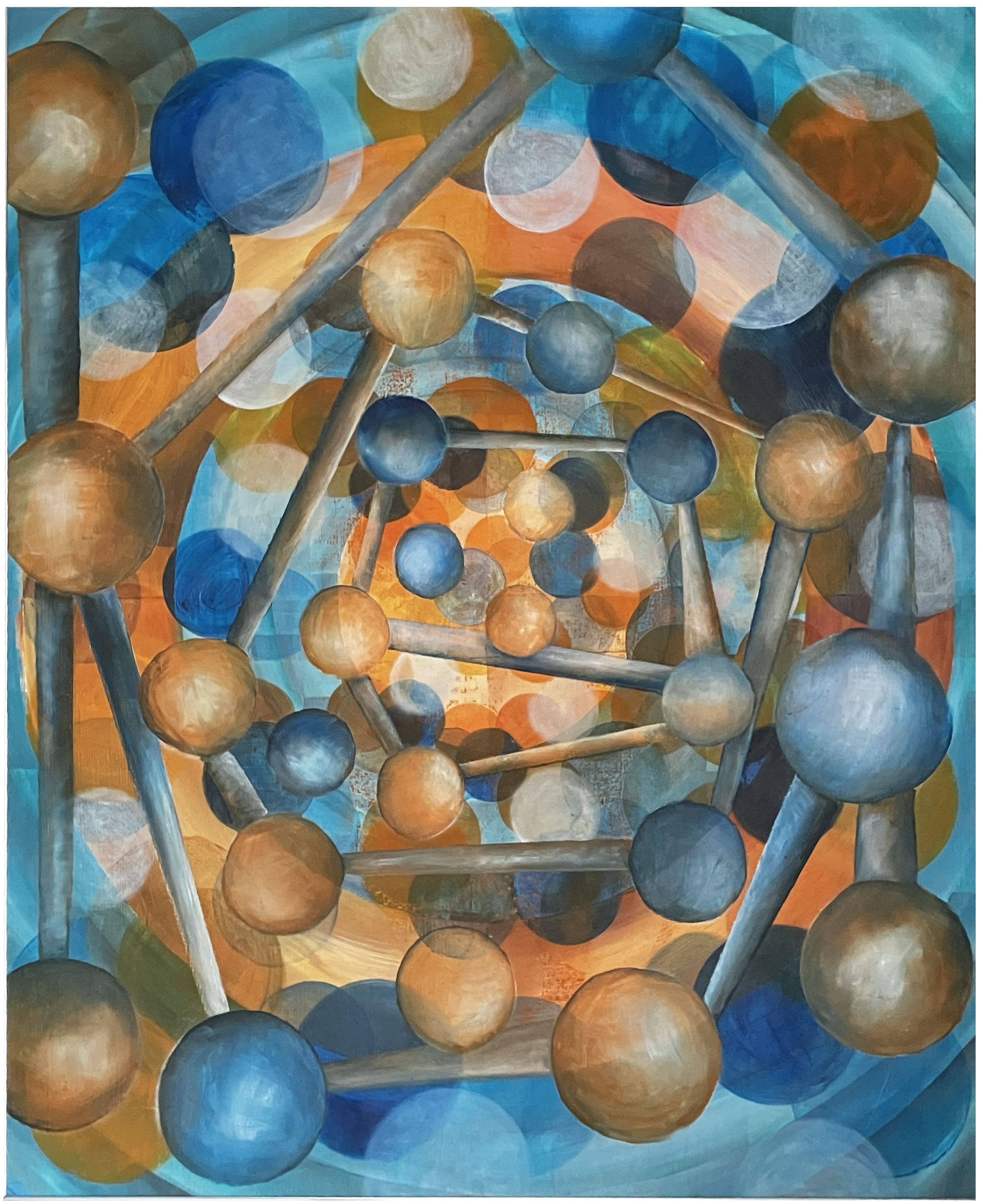 Space Study, #2 (Original Oil Painting on Masonite by Amy Ione)