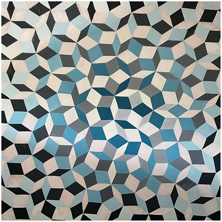 Penrose Tiling #2: Original Oil Painting by Amy Ione (on canvas)