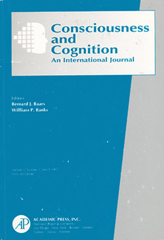 Image for Consciousness and Cognition (Volume 2, Numbers 1, March 1993)